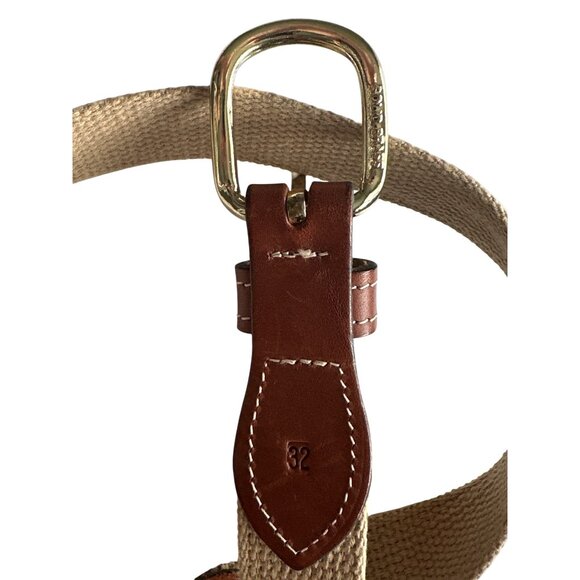 OFFSHORE SLAM Belt Saltwater Fish WOVEN RIBBON Solid Brass Buckle Blue Size 32 - Picture 4 of 4